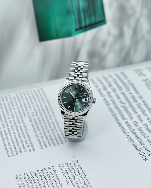 Rolex 278274 Datejust 31 with Mint Green Dial on Jubilee