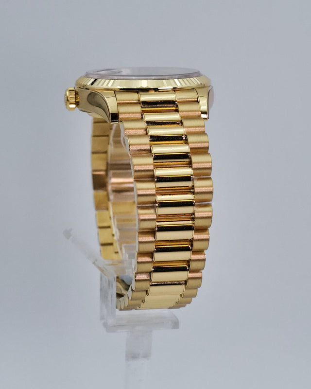 Rolex 128238 Day Date 36 18K Yellow Gold with Green Ombre Dial