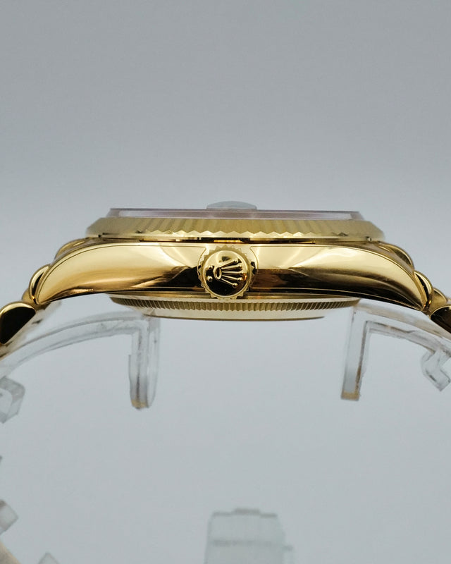 Rolex 128238 Day Date 36 18K Yellow Gold with Green Ombre Dial