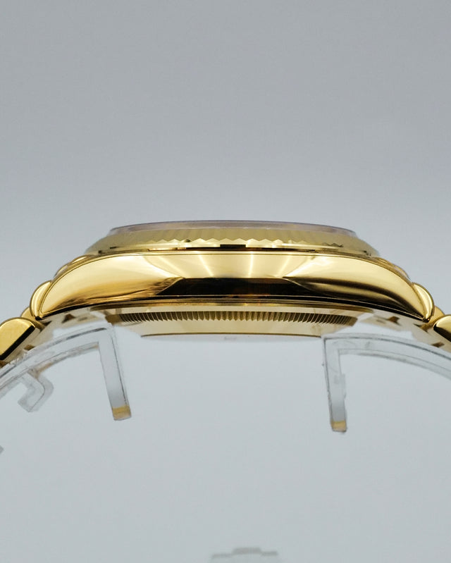 Rolex 128238 Day Date 36 18K Yellow Gold with Green Ombre Dial