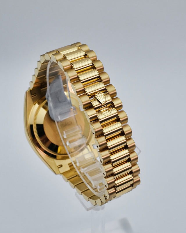 Rolex 128238 Day Date 36 18K Yellow Gold with Green Ombre Dial