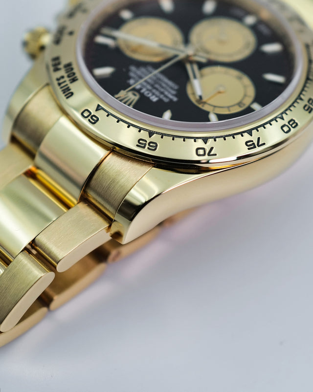 Rolex 126508 Cosmograph Daytona 18K Yellow Gold with Black and Gold Dial