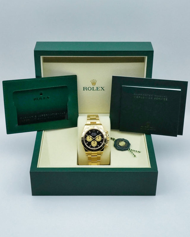 Rolex 126508 Cosmograph Daytona 18K Yellow Gold with Black and Gold Dial