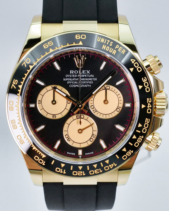 Rolex 126518LN Cosmograph Daytona 18K Yellow Gold with Black and Champagne Dial