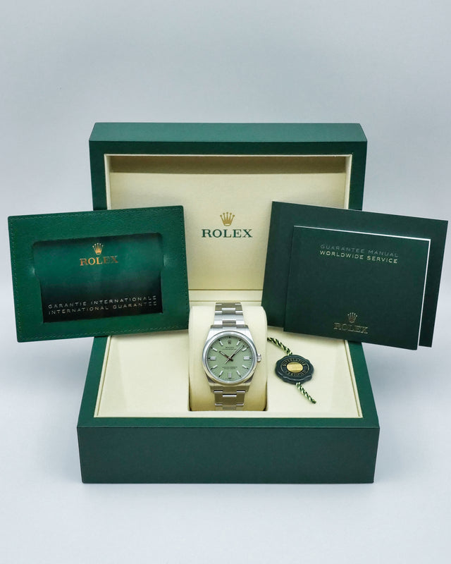 Rolex 126000 Oyster Perpetual 36 with Pistachio Dial (New Model)