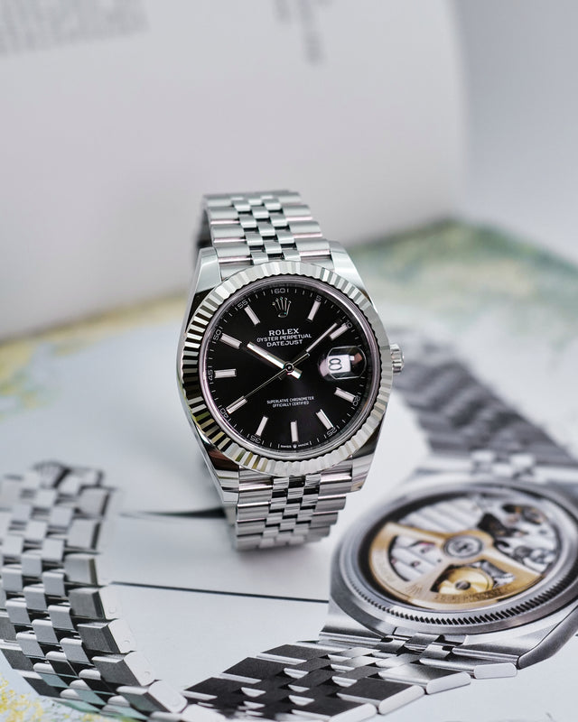 Rolex 126334 Datejust 41 with Black Stick Dial on Jubilee