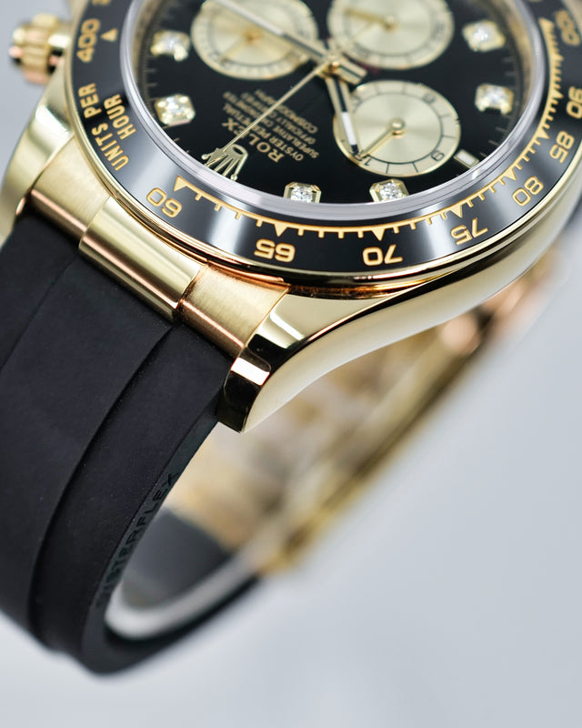 Rolex 126518LN Cosmograph Daytona 18K Yellow Gold with Black and Diamond Dial