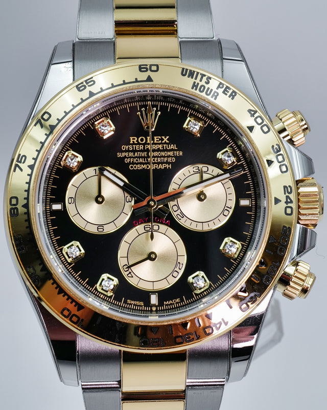 Rolex 126503 Cosmograph Daytona 18K/Stainless Steel with Black Diamond Dial