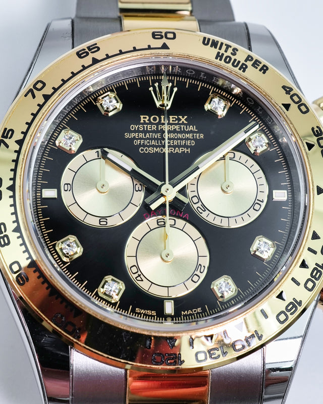 Rolex 126503 Cosmograph Daytona 18K/Stainless Steel with Black Diamond Dial