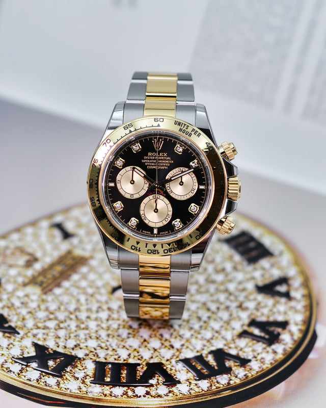 Rolex 126503 Cosmograph Daytona 18K/Stainless Steel with Black Diamond Dial