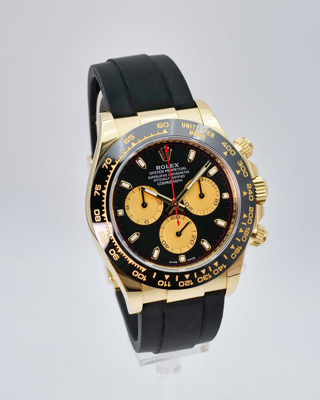 Rolex 116518LN Cosmograph Daytona 18K Yellow Gold with Intense Black and Champagne Dial