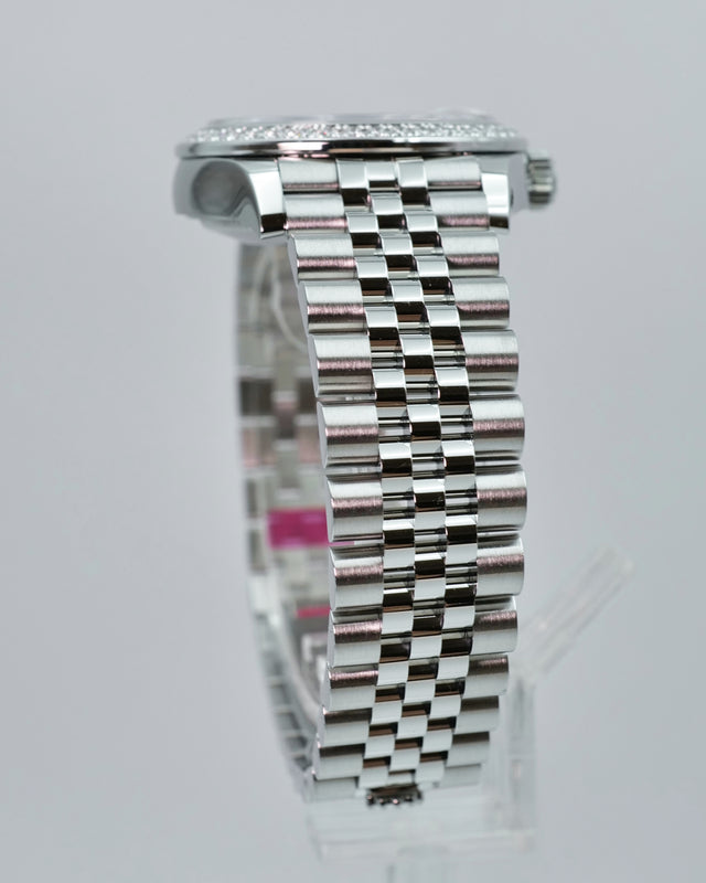 Rolex 278384RBR Datejust 18K/SS with Pink Diamond Dial and Bezel on Jubilee