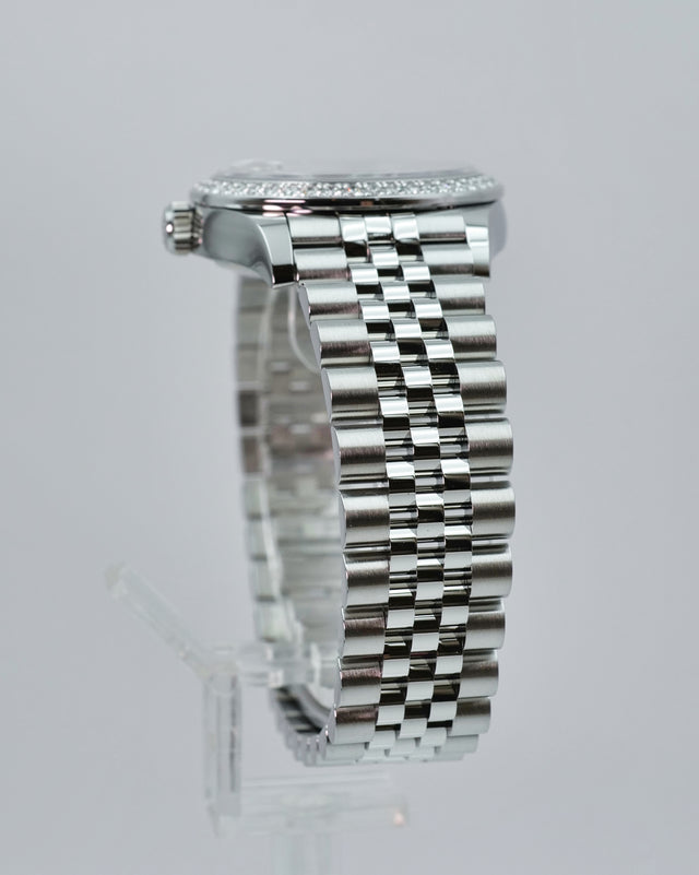 Rolex 278384RBR Datejust 18K/SS with Pink Diamond Dial and Bezel on Jubilee