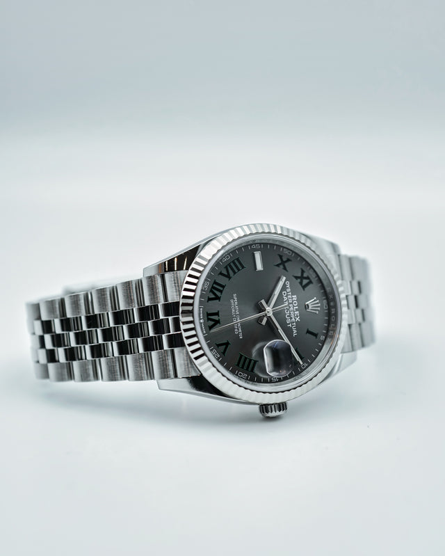 Rolex 126234 Datejust with Slate Roman Dial on Jubilee