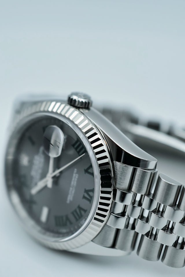 Rolex 126234 Datejust with Slate Roman Dial on Jubilee