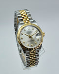 Rolex 278273 Datejust 18K/SS with Silver Diamond Dial on Jubilee