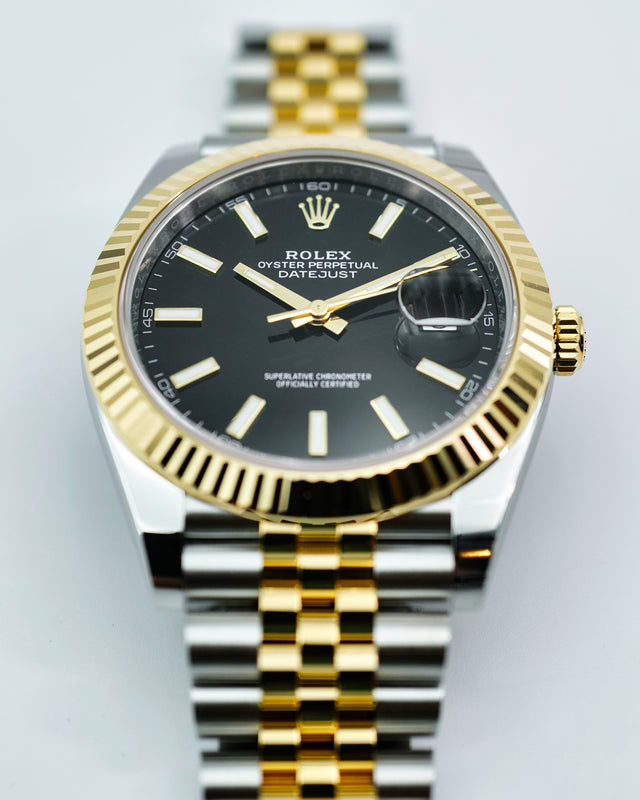 Rolex 126333 Datejust 41 18K/Stainless Steel with Black Dial on Jubilee
