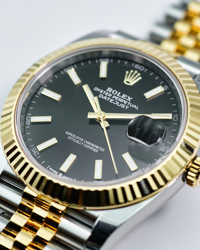 Rolex 126333 Datejust 41 18K/Stainless Steel with Black Dial on Jubilee