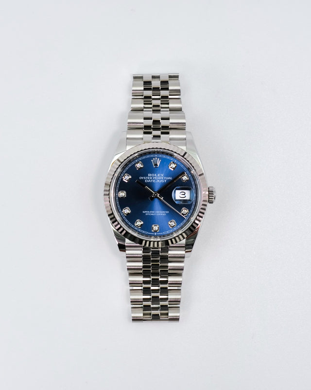 Rolex 126234 Datejust with Blue Diamond Dial on Jubilee