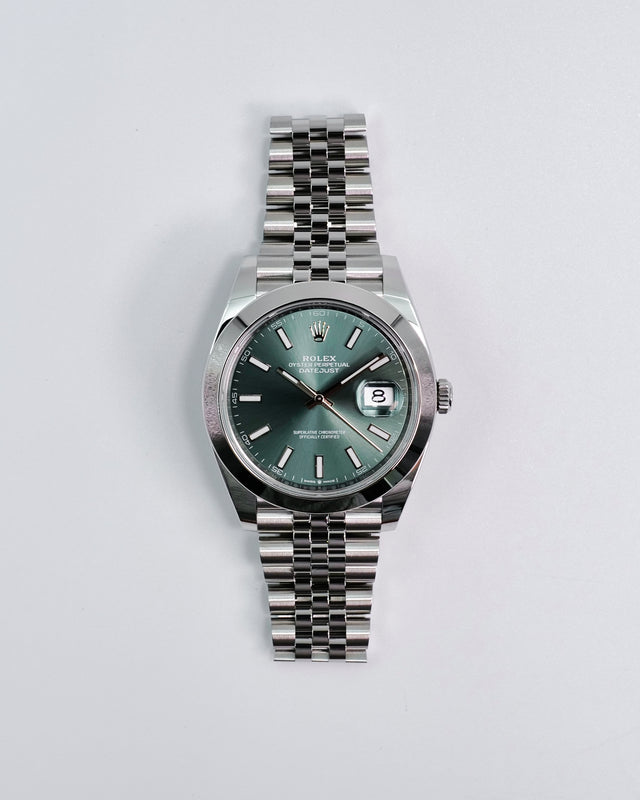 Rolex 126300 Datejust 41 with Mint Green Dial on Jubilee