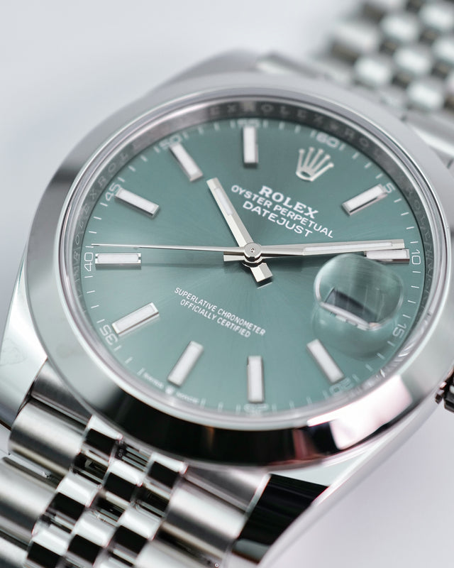 Rolex 126300 Datejust 41 with Mint Green Dial on Jubilee