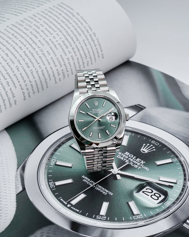 Rolex 126300 Datejust 41 with Mint Green Dial on Jubilee