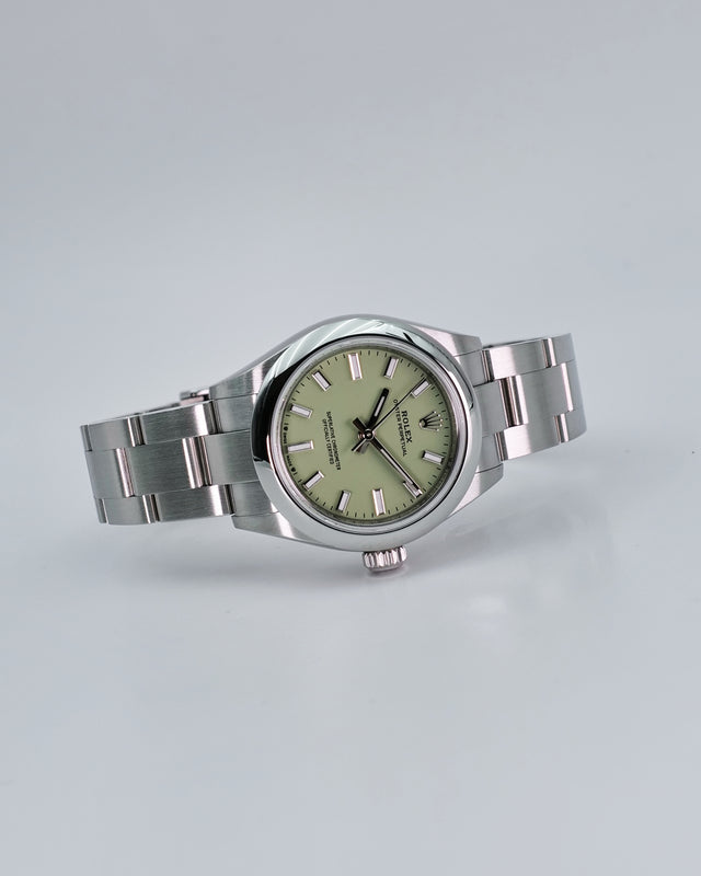 Rolex 276200 Oyster Perpetual 28 with Pistachio Dial