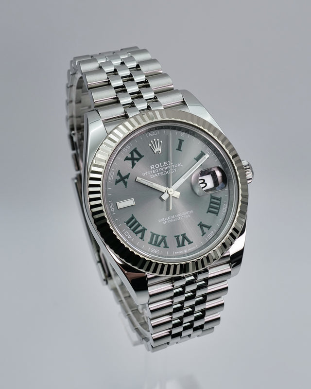 Rolex 126334 Datejust 41 with Slate Roman Dial on Jubilee