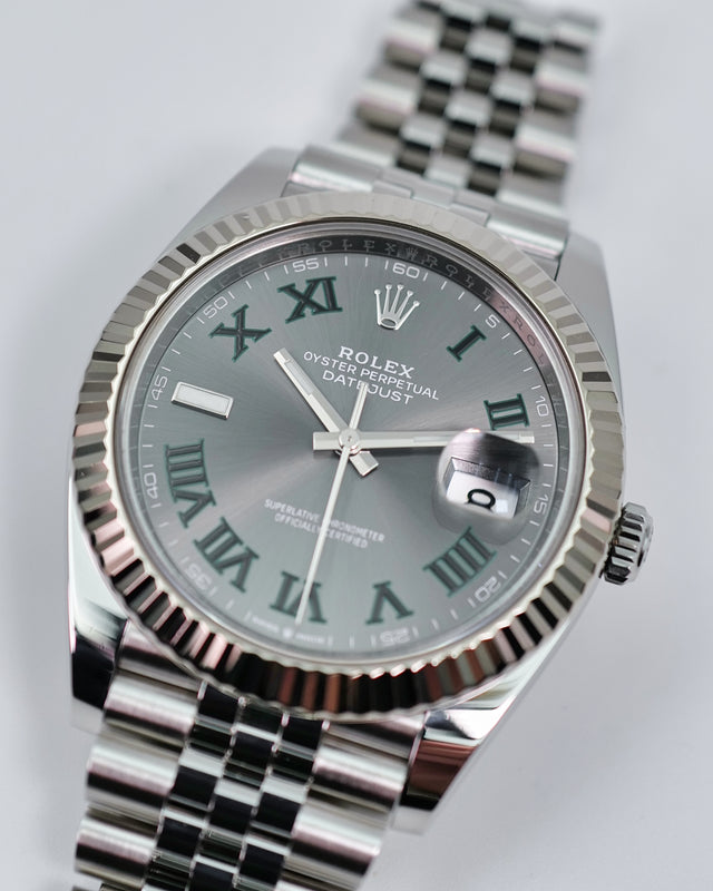 Rolex 126334 Datejust 41 with Slate Roman Dial on Jubilee