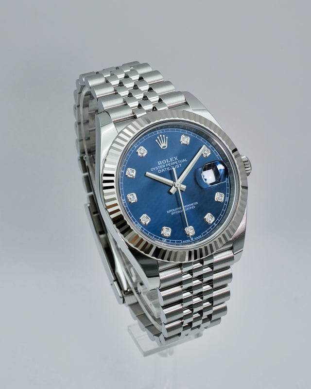 Rolex 126334 Datejust 41 with Blue Dimond Dial on Jubilee