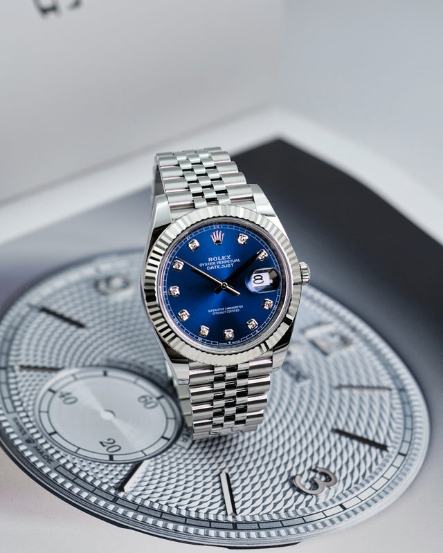 Rolex 126334 Datejust 41 with Blue Dimond Dial on Jubilee