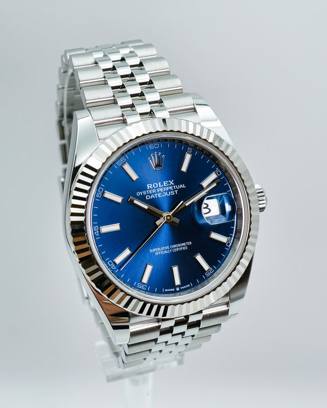 Rolex 126334 Datejust 41 with Blue Stick Dial on Jubilee