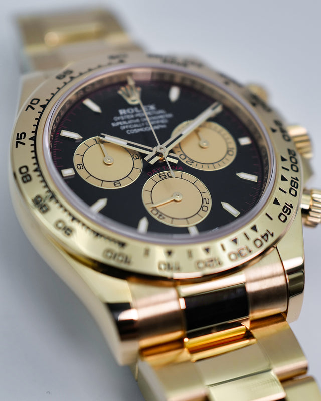 Rolex 126508 Cosmograph Daytona 18K Yellow Gold with Black and Gold Dial