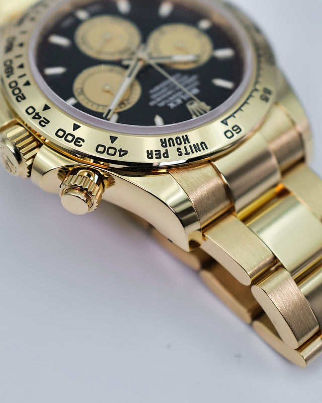Rolex 126508 Cosmograph Daytona 18K Yellow Gold with Black and Gold Dial