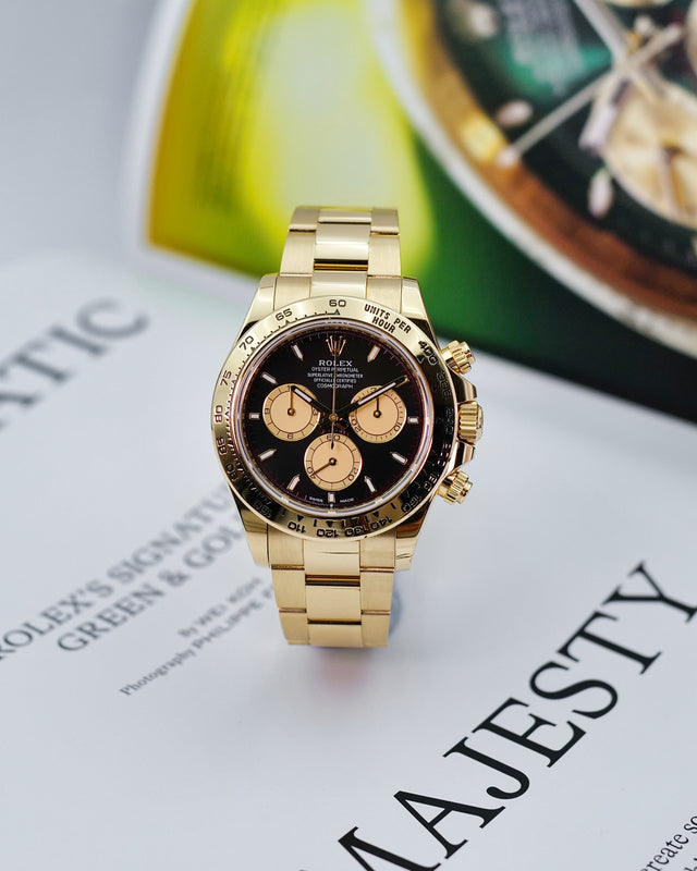 Rolex 126508 Cosmograph Daytona 18K Yellow Gold with Black and Gold Dial