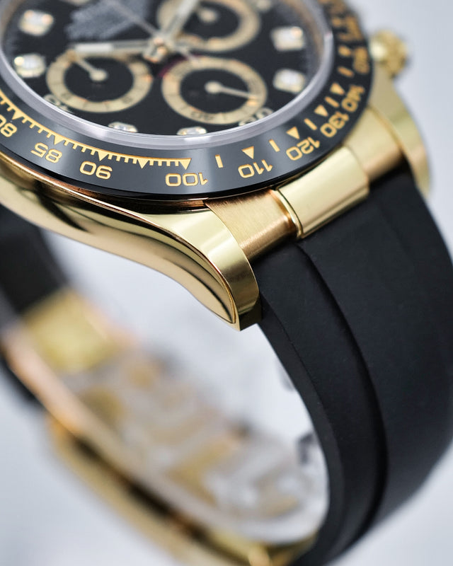 Rolex 116518LN Cosmograph Daytona 18K Yellow Gold with Black Diamond Dial