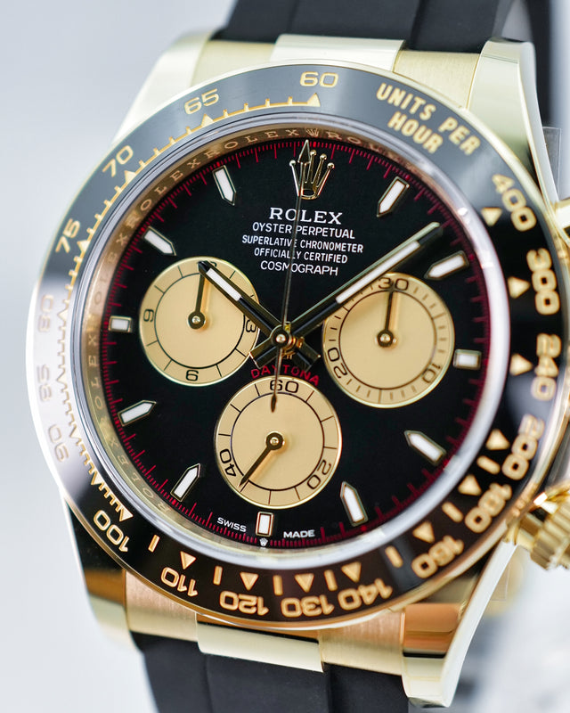 Rolex 126518LN Cosmograph Daytona 18K Yellow Gold with Black and Champagne Dial