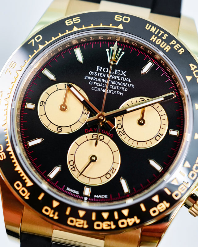 Rolex 126518LN Cosmograph Daytona 18K Yellow Gold with Black and Champagne Dial
