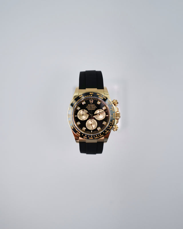 Rolex 126518LN Cosmograph Daytona 18K Yellow Gold with Black and Diamond Dial