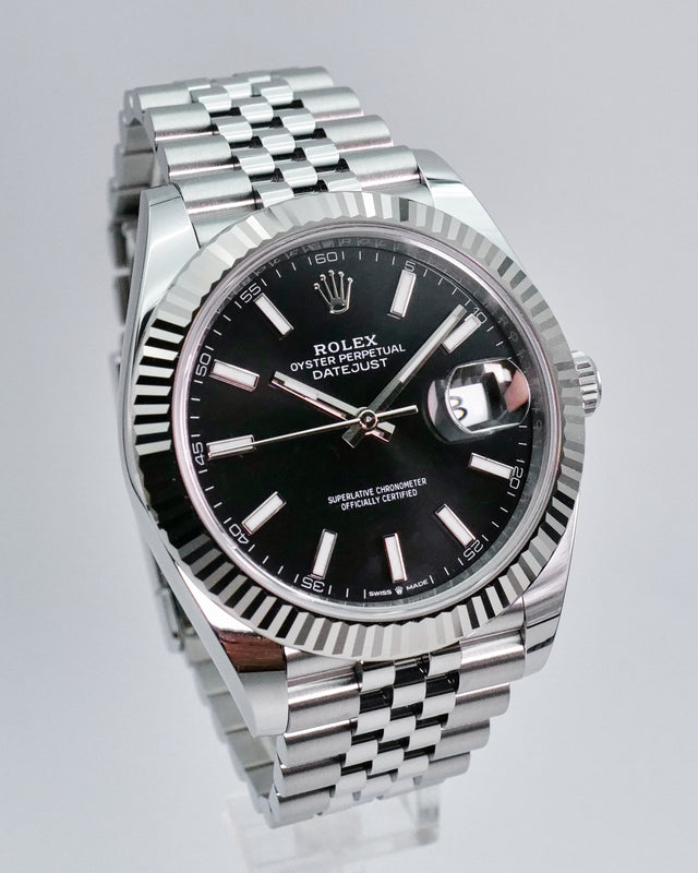 Rolex 126334 Datejust 41 with Black Stick Dial on Jubilee