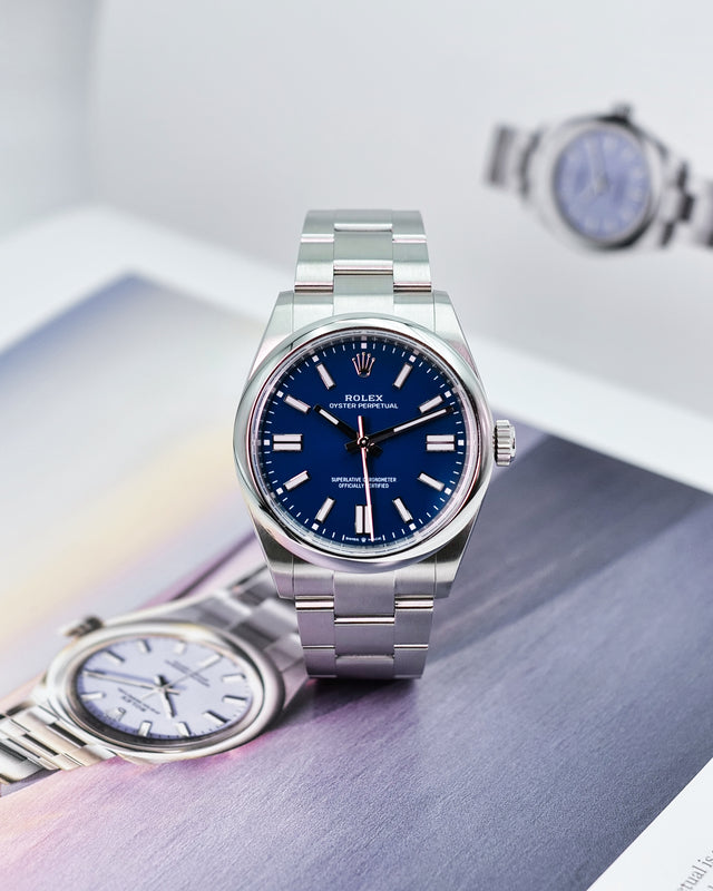 Rolex 134300 Oyster Perpetual 41 with Med Blue Dial