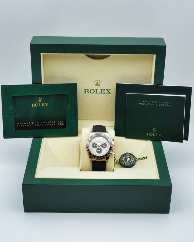 Rolex 126515LN Cosmograph Daytona 18K Rose Gold with Sundust and Bright Black Dial