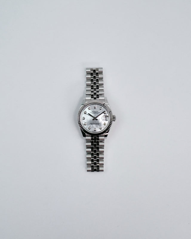 Rolex 278274 Datejust 31 with White Mother-of-pearl Diamond Dial on Jubilee