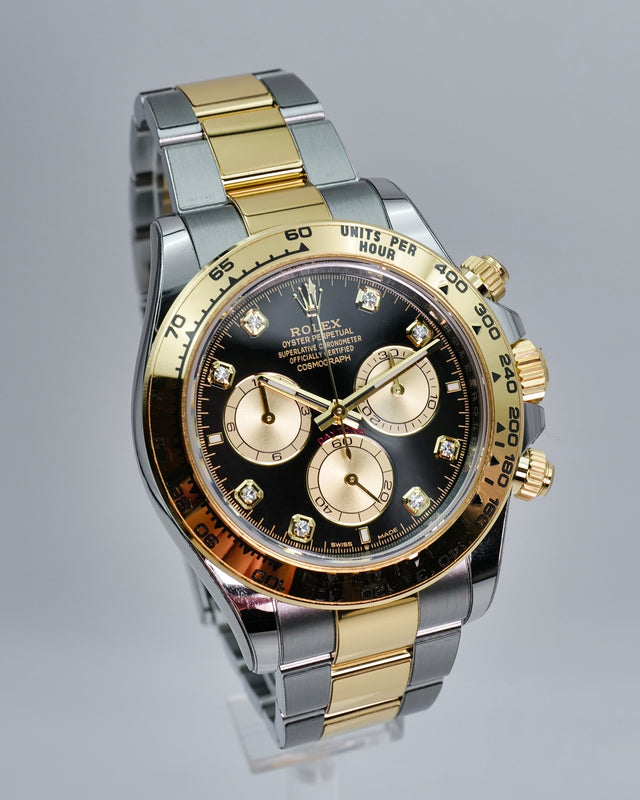 Rolex 126503 Cosmograph Daytona 18K/Stainless Steel with Black Diamond Dial