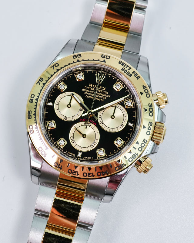 Rolex 126503 Cosmograph Daytona 18K/Stainless Steel with Black Diamond Dial
