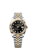 Rolex 126333 Datejust 41 18K/Stainless Steel with Black Diamond Dial on Jubilee