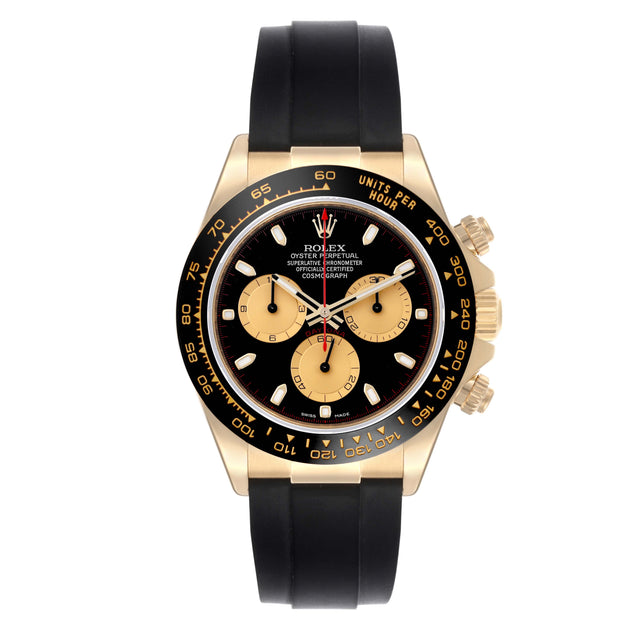 Rolex 116518LN Cosmograph Daytona 18K Yellow Gold with Intense Black and Champagne Dial